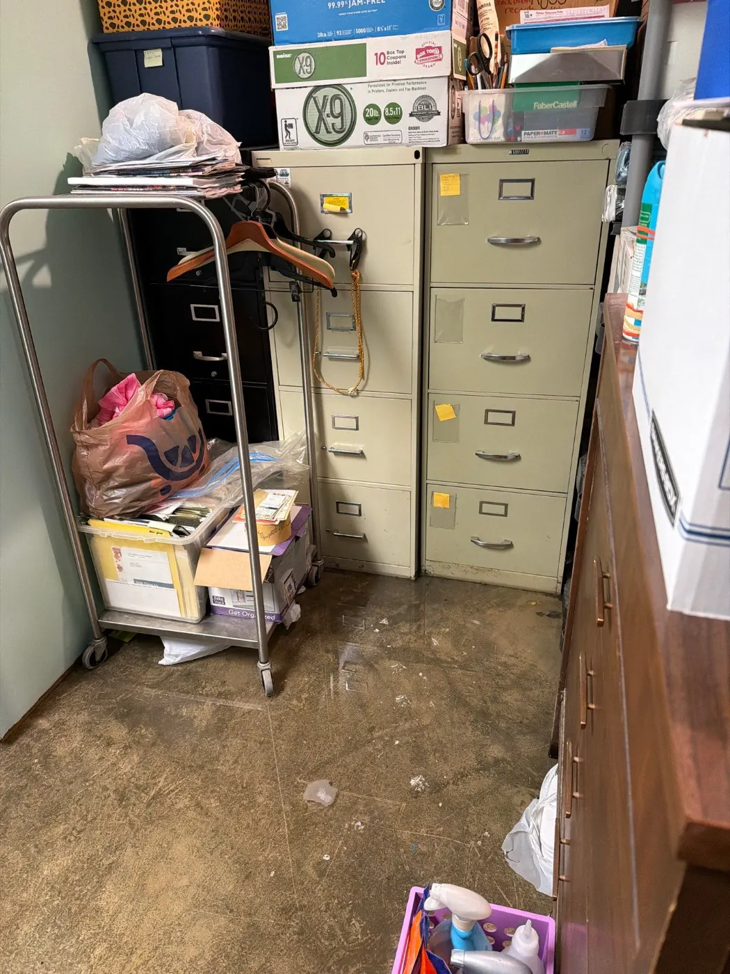 Large-scale water extraction in Village of West Clay business space